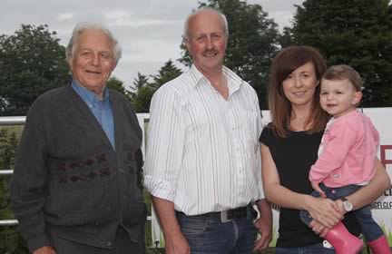 Four generations: NI Simmental Cattle Breeders' Club chairman Nigel Glasgow, Bridgewater Farm, Cookstown, with his father Ian; daughter Alana Bell; and granddaughter Poppy Bell.