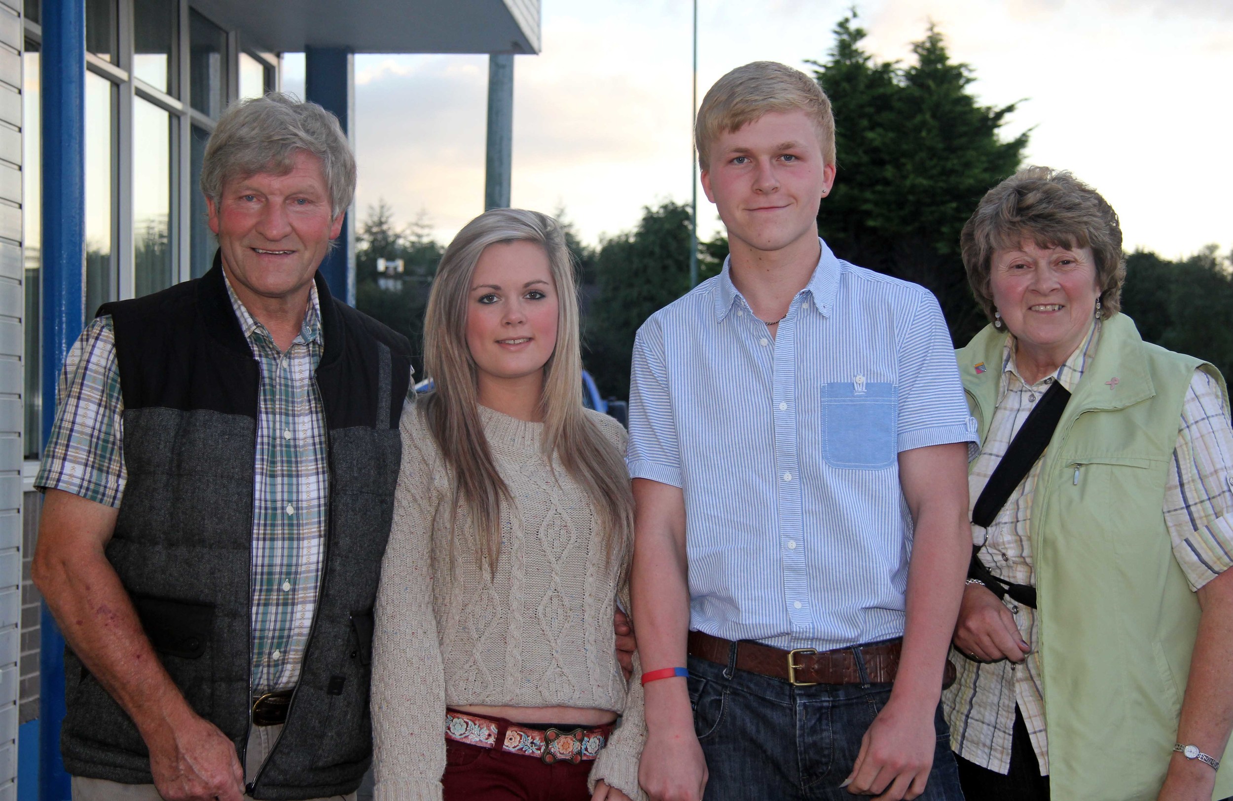 John and Julie Jardine, with Jordan Clydesdale and Amanda Hutchinson, Ballyroney, at the Simmental Club's annual charity BBQ. Picture: Julie Hazelton