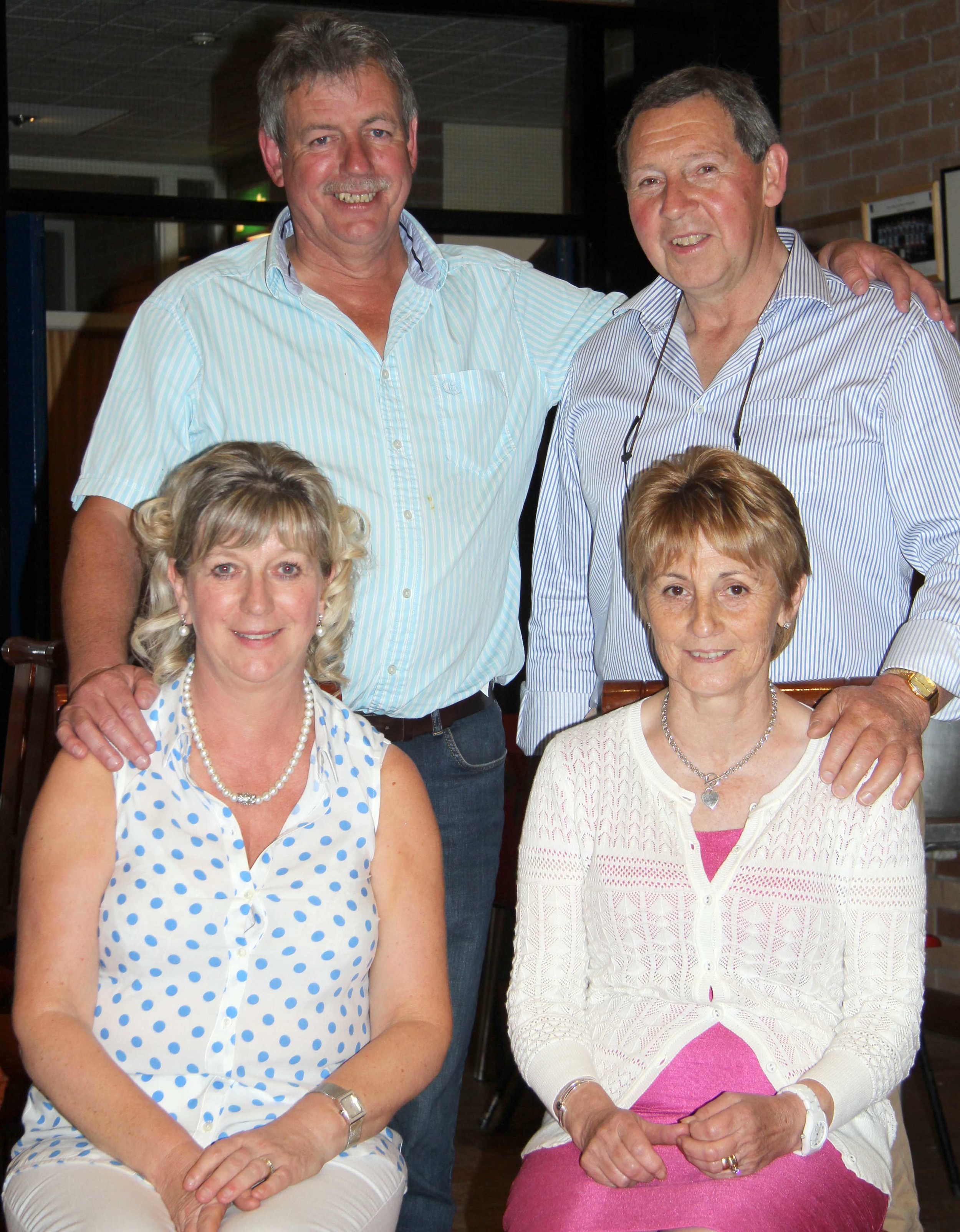 Enjoying the Simmental BBQ are Patsy and Kate McDonald, and Pat and Kathleen Kelly, from Tempo. Picture: Julie Hazelton