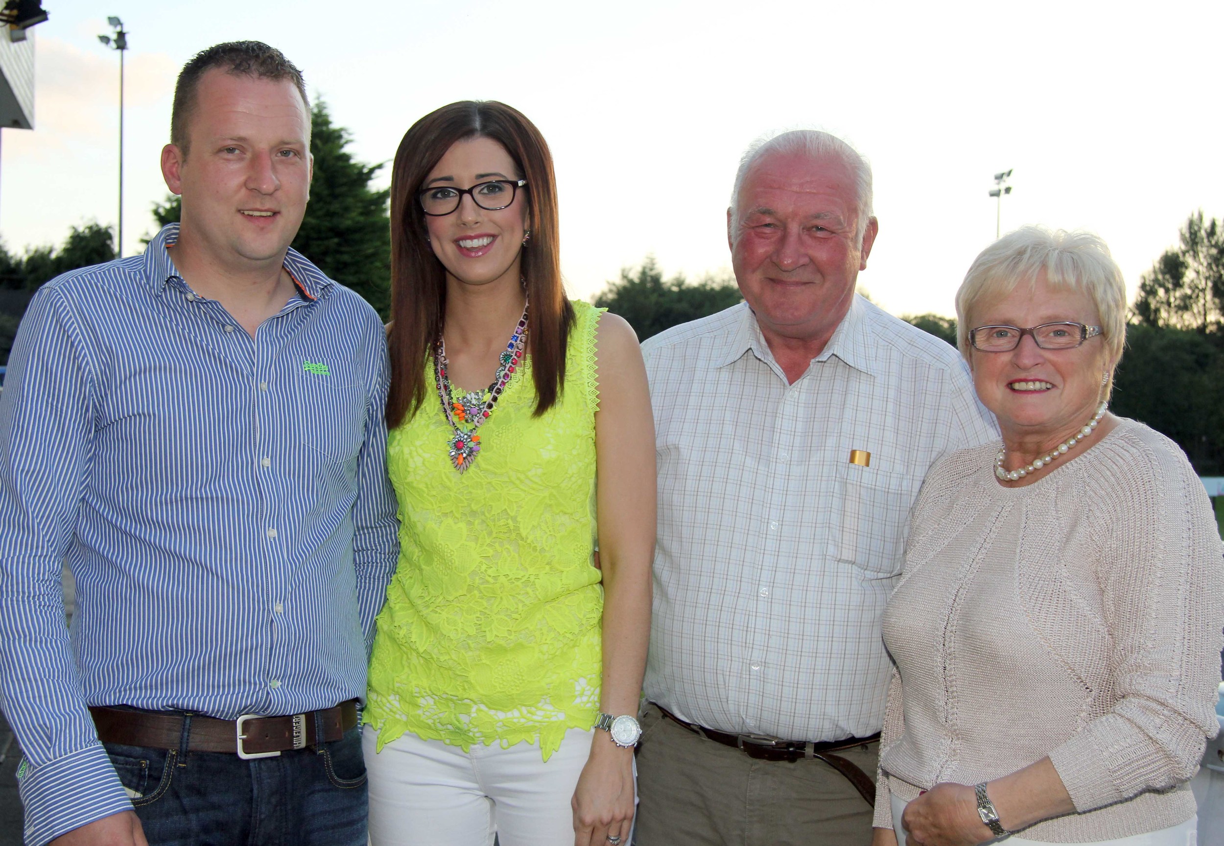Jonny, Julie, David and Jackalyn Hazelton, Dungannon, pictured at the NI Simmental Club's annual charity BBQ. Picture: Julie Hazelton