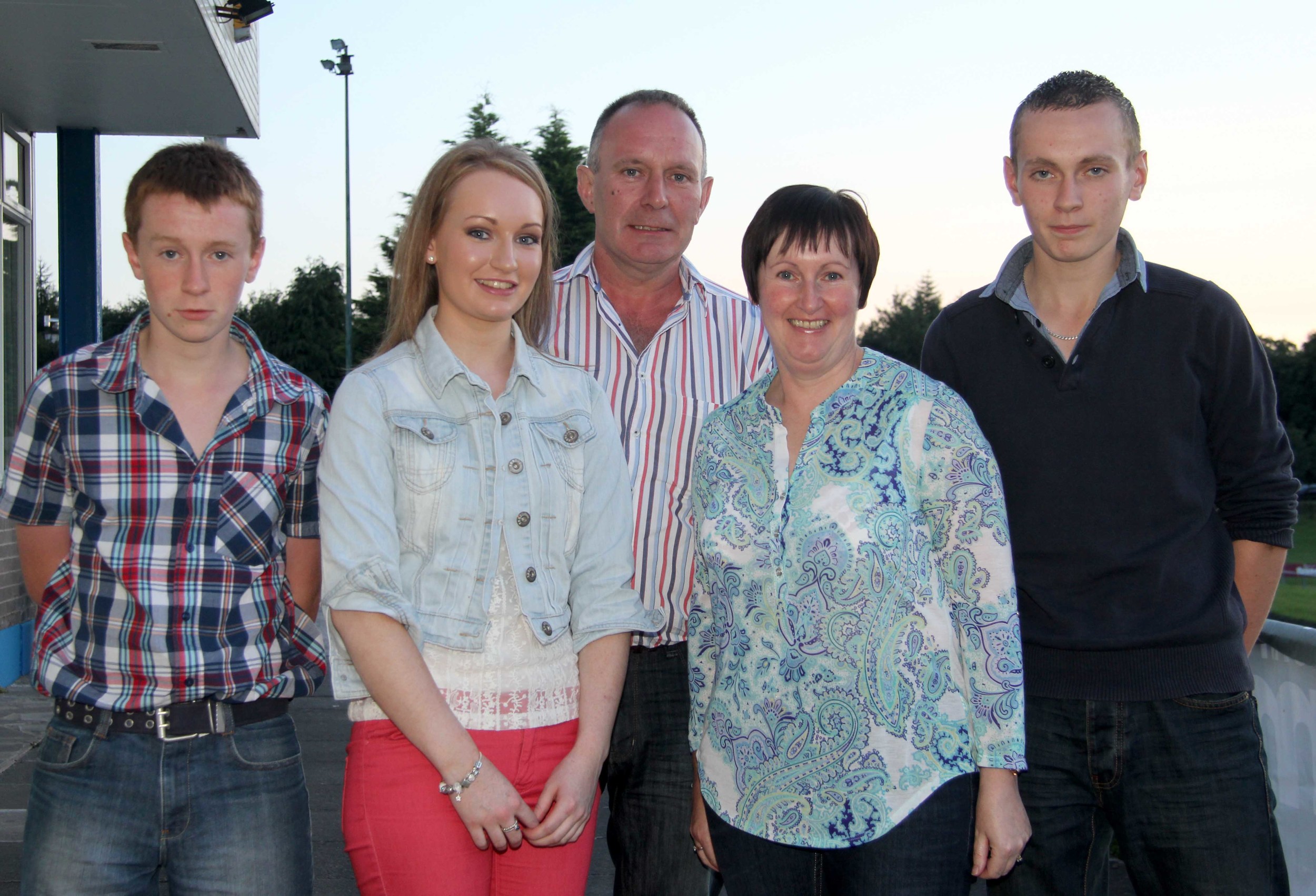 The Carson family, David, Mary, Gillian, Adrian and Darren, from Garrison, County Fermanagh, pictured at the Simmental Club BBQ. Picture: Julie Hazelton